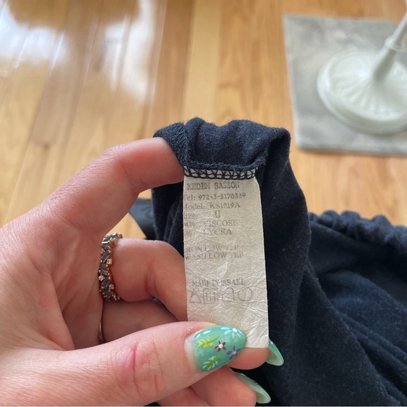 Kedem Sasson Lagenlook Blue Draped Dropped Crotch High Waisted Harem Pants 0/M - Picture 9 of 11